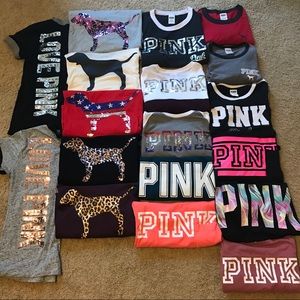 💖Victoria's Secret PINK Campus Tee Colection💖