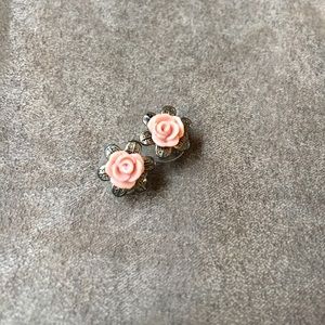 Antiqued rose and bronze studs