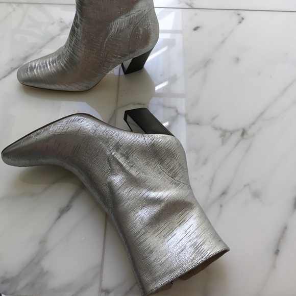 IRO Shoes - Iro Metallic Silver Booties