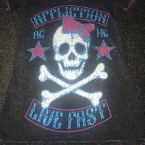 Women's Affliction live fast t shirt