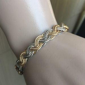 Vintage gold and silver braided wire bracelet Vintage gold and silver braided wire bracelet