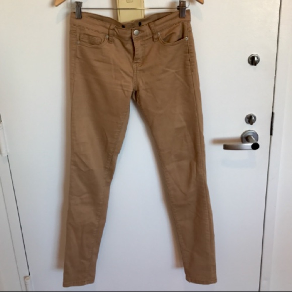 Forever 21 Tan Ultra Soft Cropped Skinny Pants