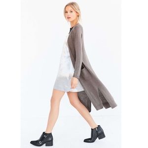 BDG Mia Maxi Cardigan in Taupe