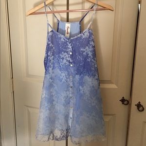 Light Blue Floral Blouse