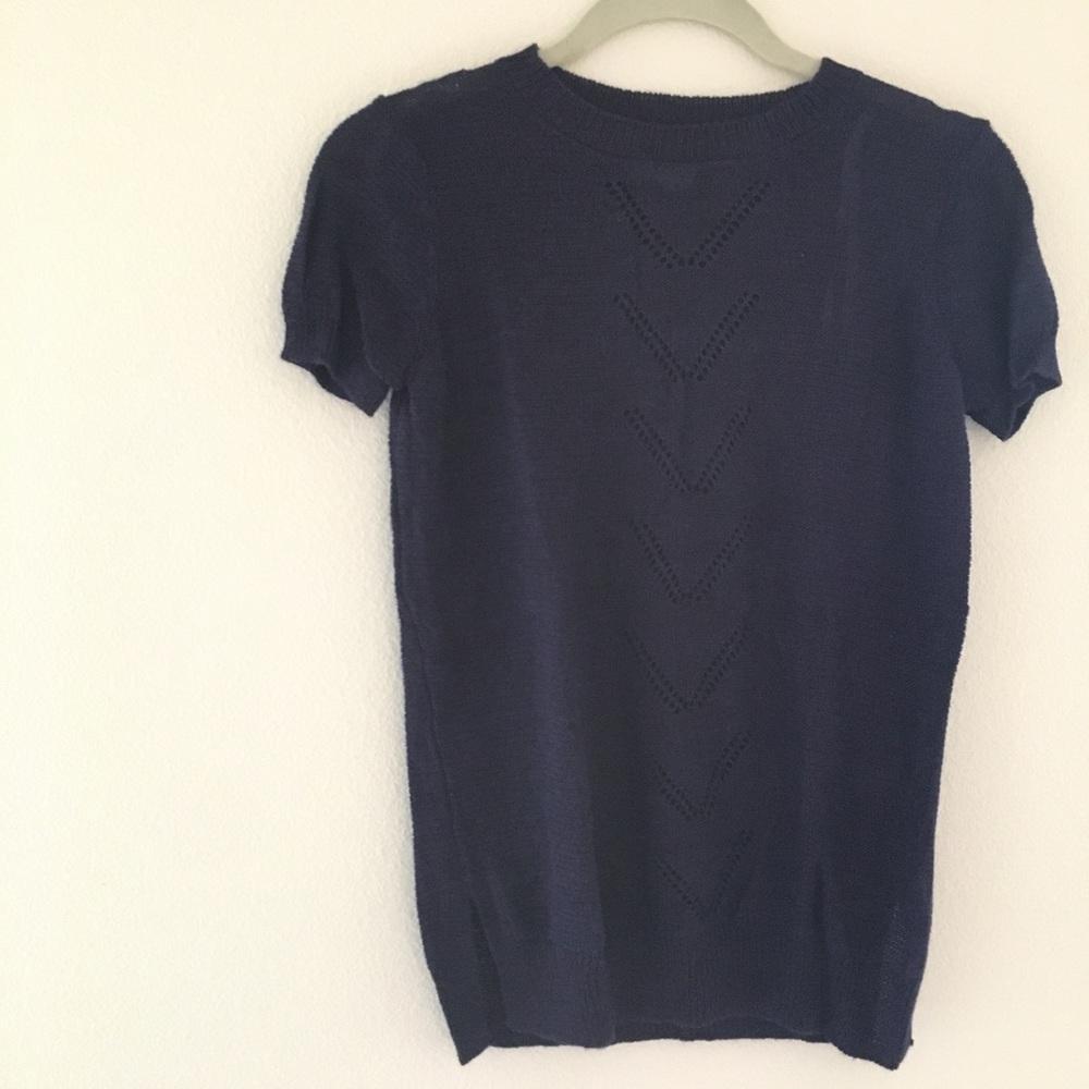 Lightweight Navy Sweater Tee ☕️🍁☀️