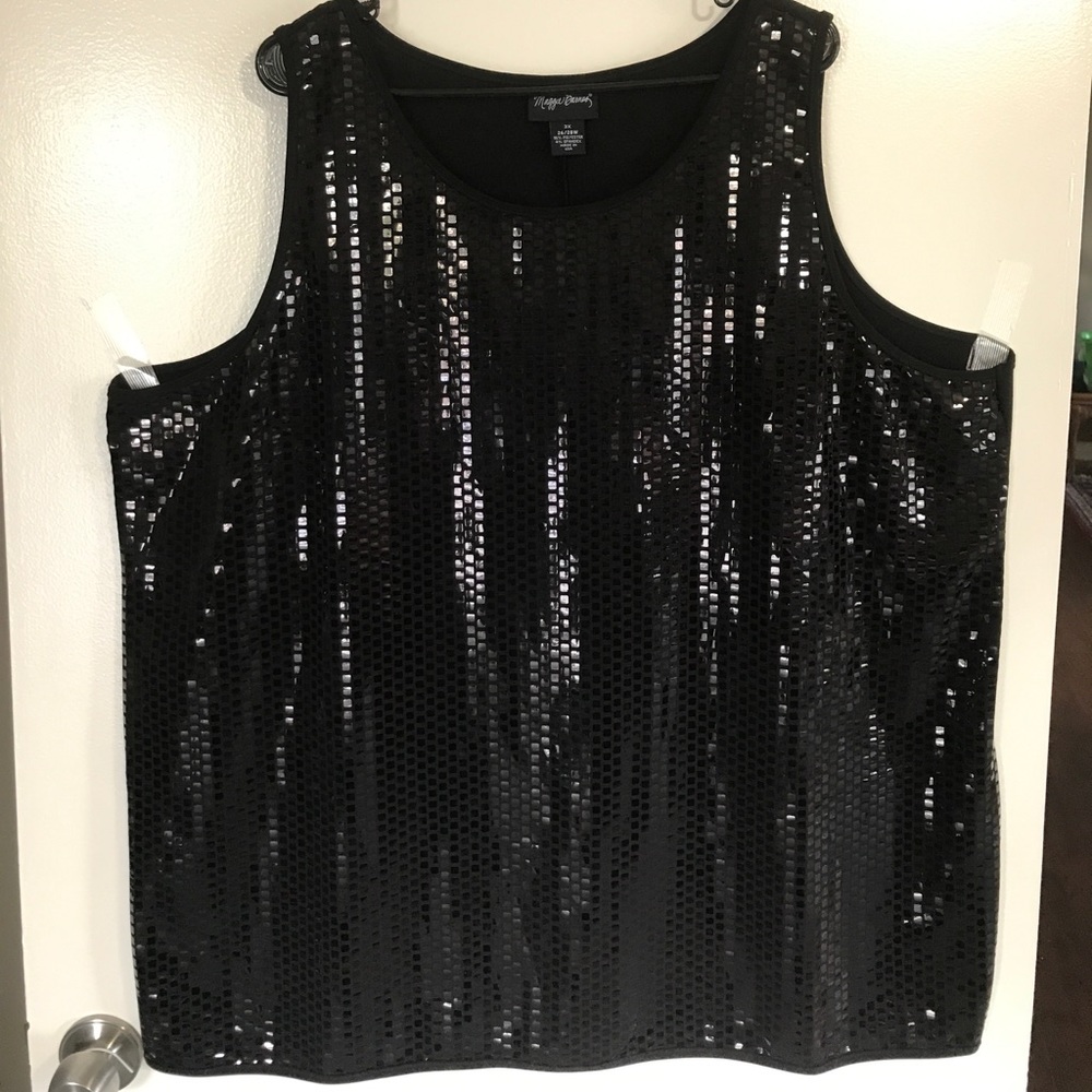 Beautiful shiny black plus size top