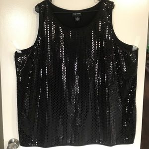 Beautiful shiny black plus size top