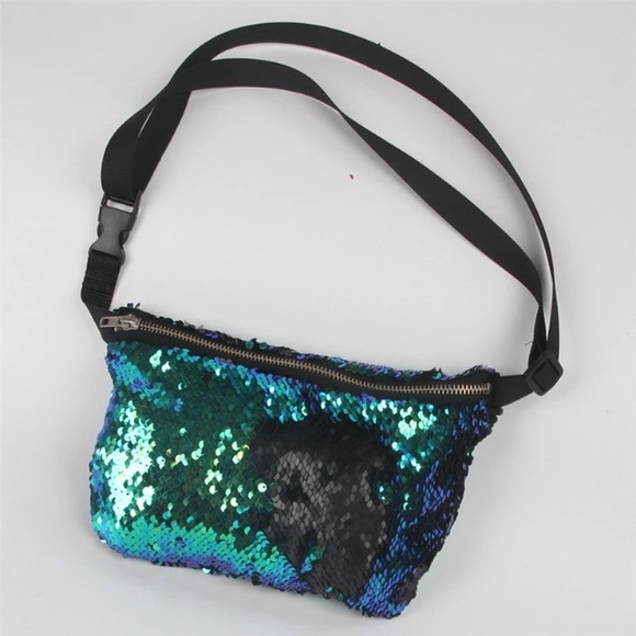 NEW Belt Bag Tone Trend Metallic sequin - Picture 3 of 5
