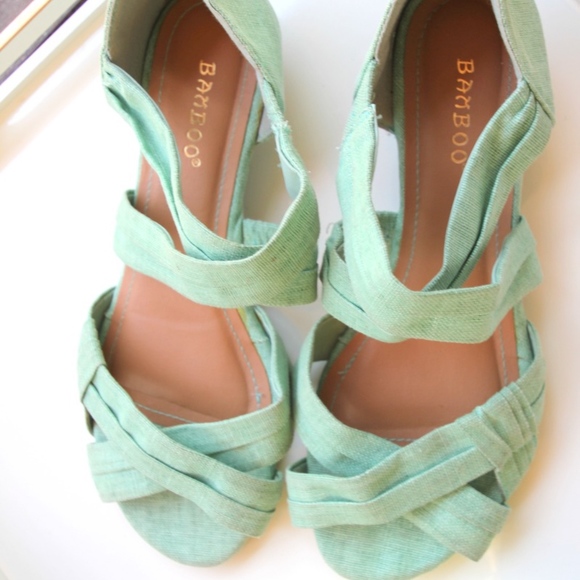 🌿 Mint Green Sandal Wedges - Picture 5 of 5
