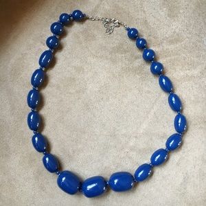 Blue beaded necklace