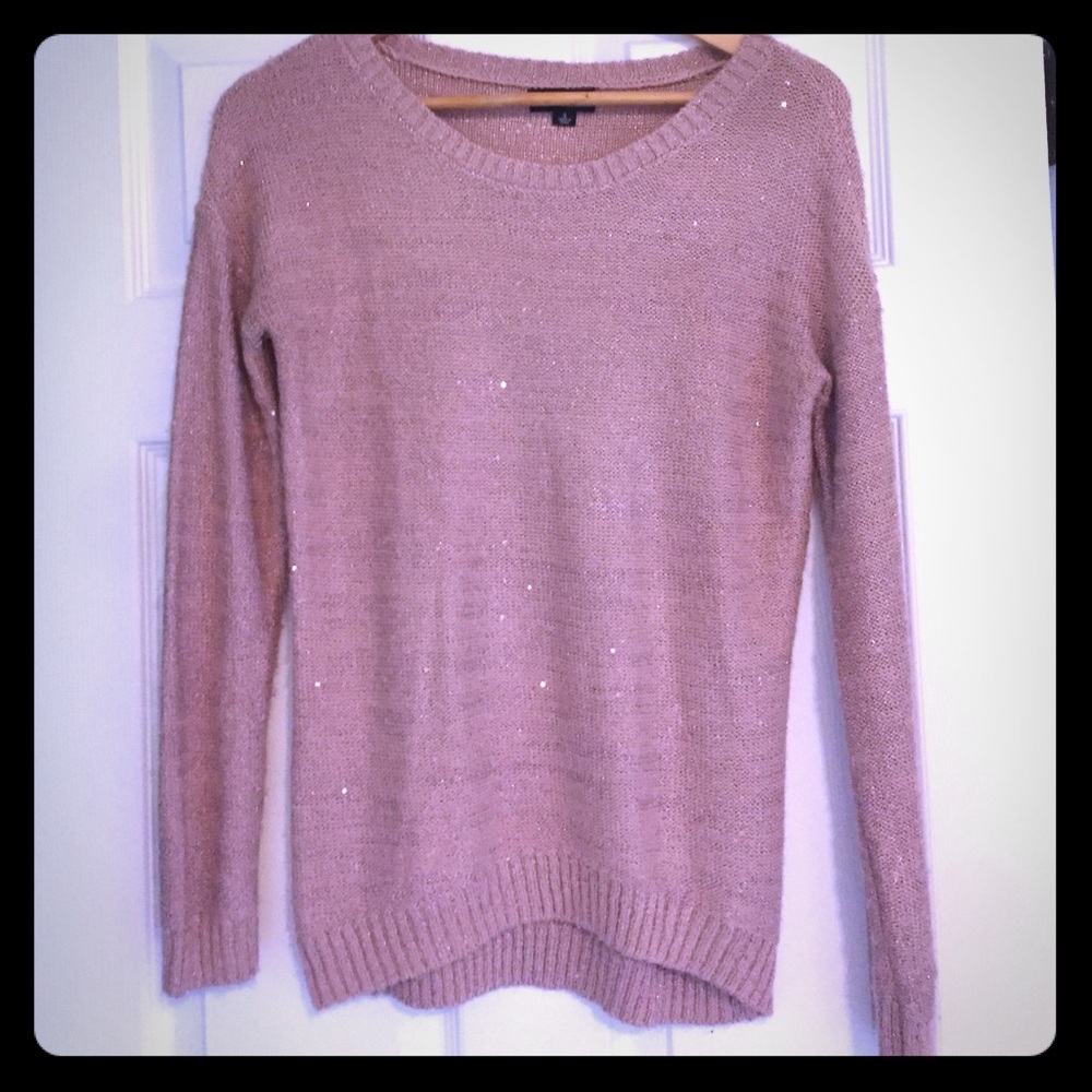 💗Pink Shimmery Sweater Size Small By ANA💗