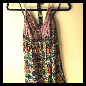 Floral Halter maxi dress