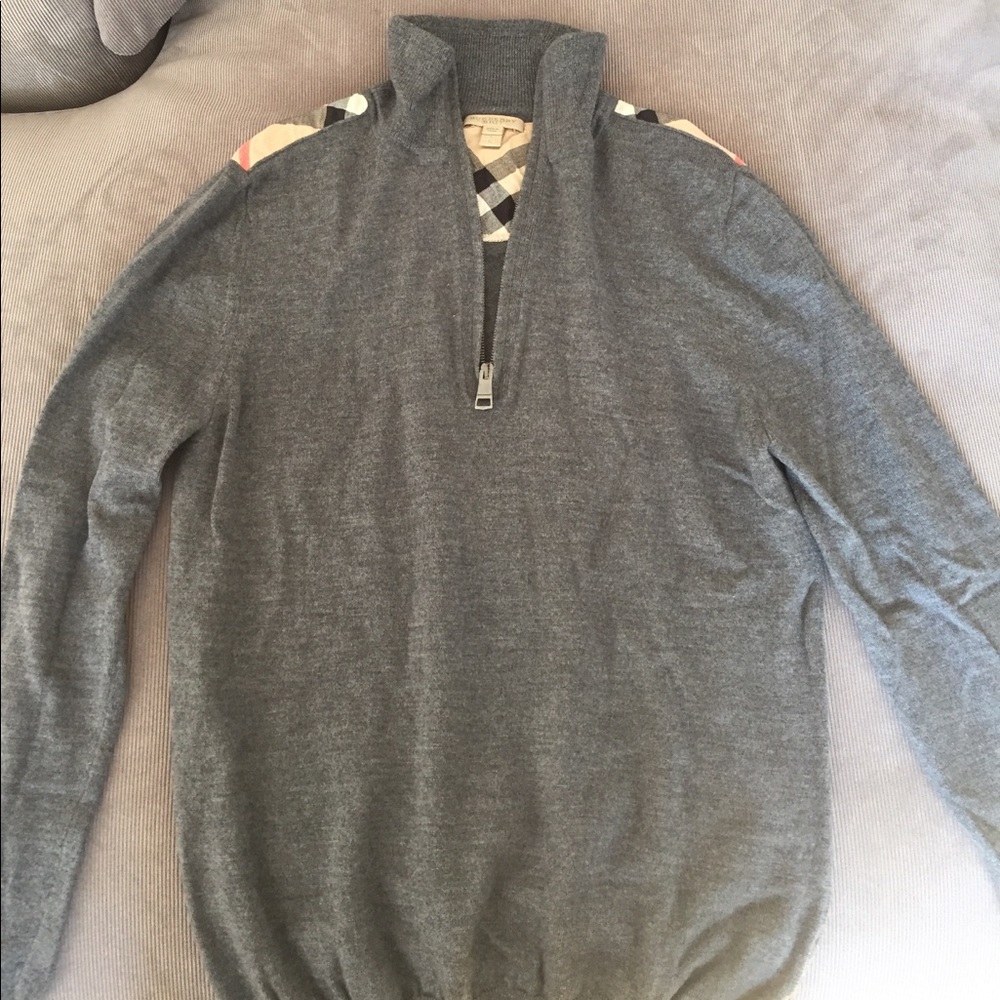 Burberry Quarter Zip Sweater
