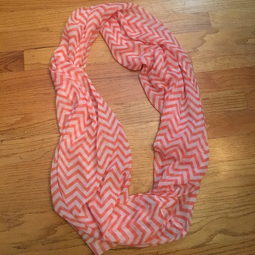 Pink Zig Zag Infinity Scarf