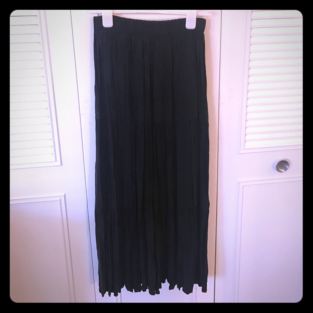 Black Fall Maxi Skirt