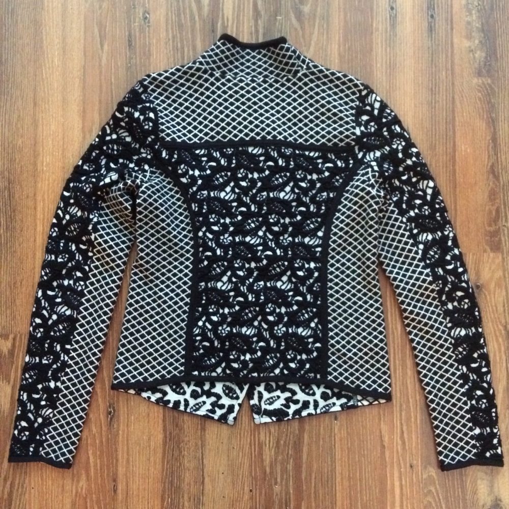Anthropologie Moth Jacquard Moto Cardigan - Picture 8 of 8