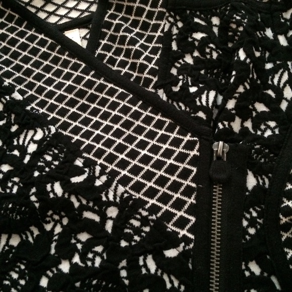 Anthropologie Moth Jacquard Moto Cardigan - Picture 5 of 8