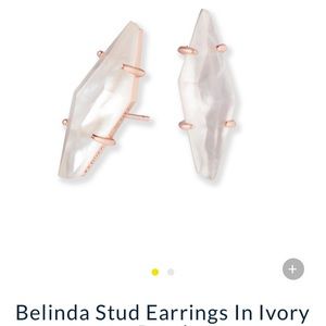 Kendra Scott Belinda Studs, Ivory Pearl& Rose Gold