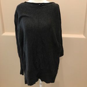 Longer sweater shows wear