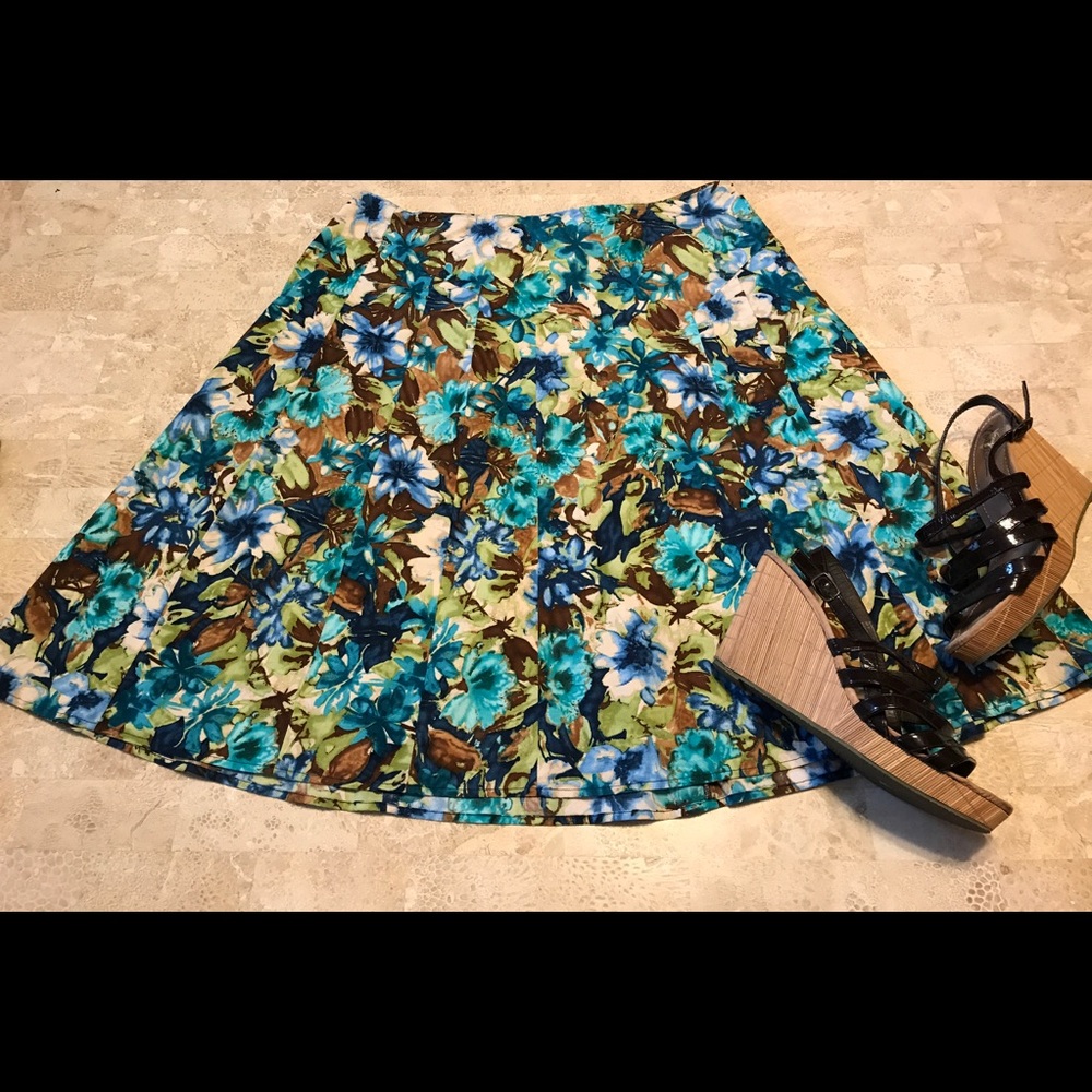 Apt. 9 Bright Floral Print Skirt