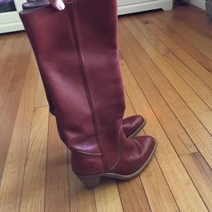 Frye leather cognac boots