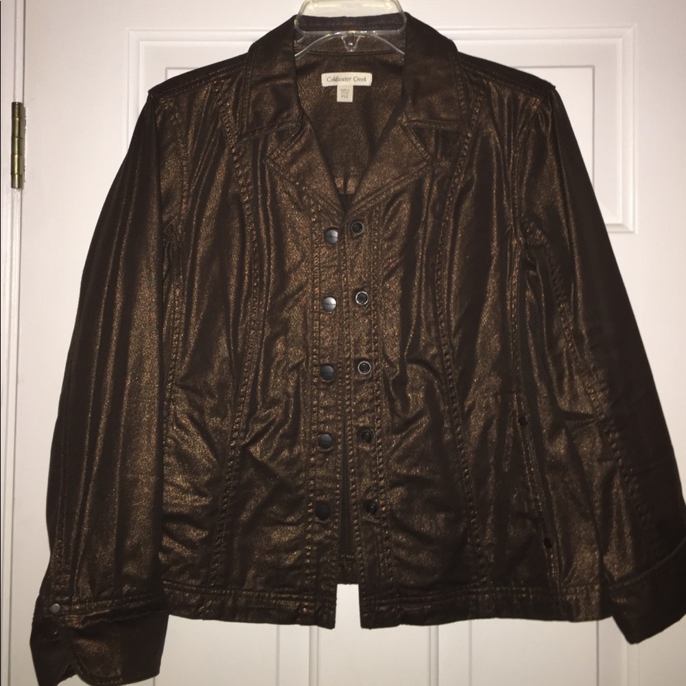 Ladies Brown Glitter Jacket Size P14