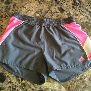 Adidas running shorts pink gray grey size small
