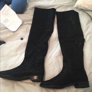 Stuart Weitzman black Cipra over knee boots NIB