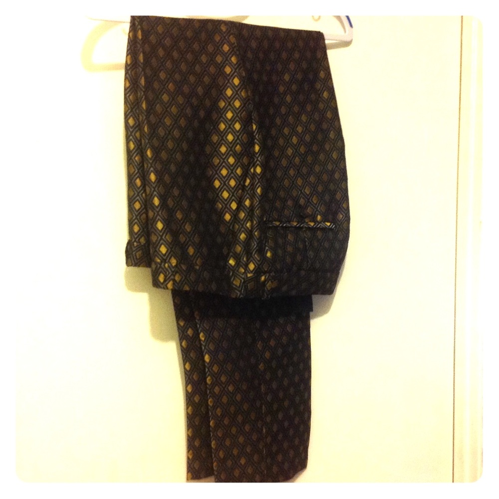 Ladies work pants - black and gold