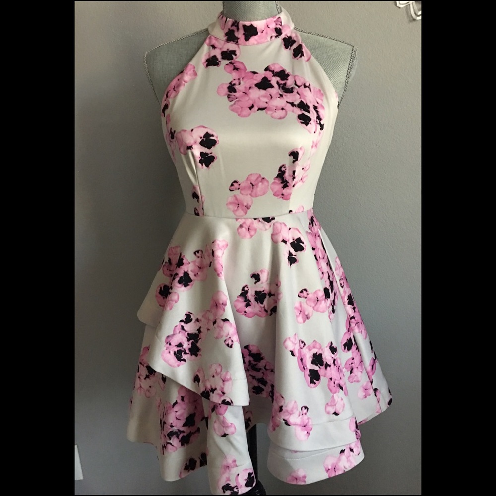 Windsor - Pink/Grey Floral Dress