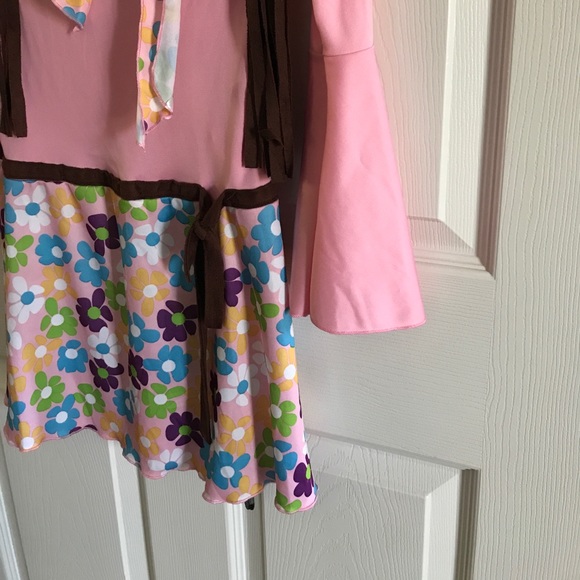 Girls size large 70's Halloween costume & headband - Picture 2 of 2