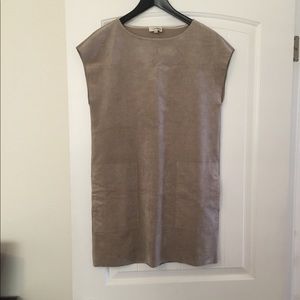 Tan suede dress