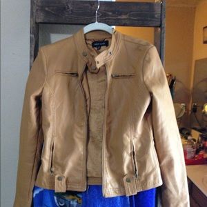 New w/o tags. Camel Moto jacket.