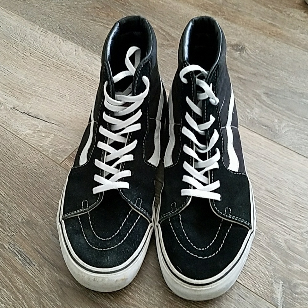 Men's high top Vans  black n white size 11