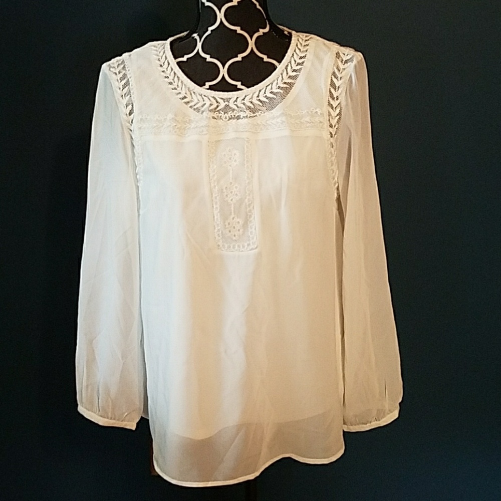 Cream Lace Blouse