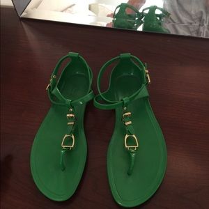 Green Ralph Lauren collection sandals