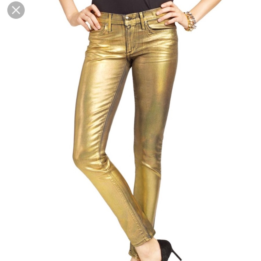 Gold Skinny Jeans