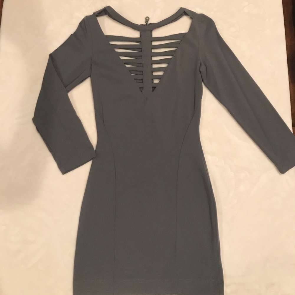 Bebe Addiction Long Sleeve Dress