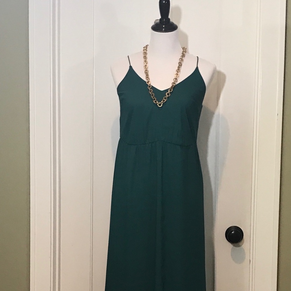 Pretty teal blue green maxi dress