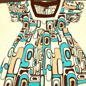 Retro Style Patterned Dress