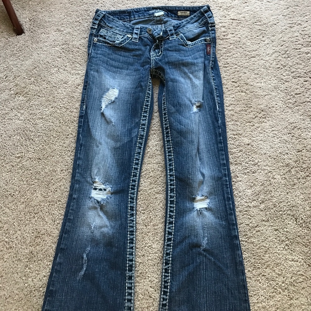 Silver jean Tuesday Low rise size 25 long