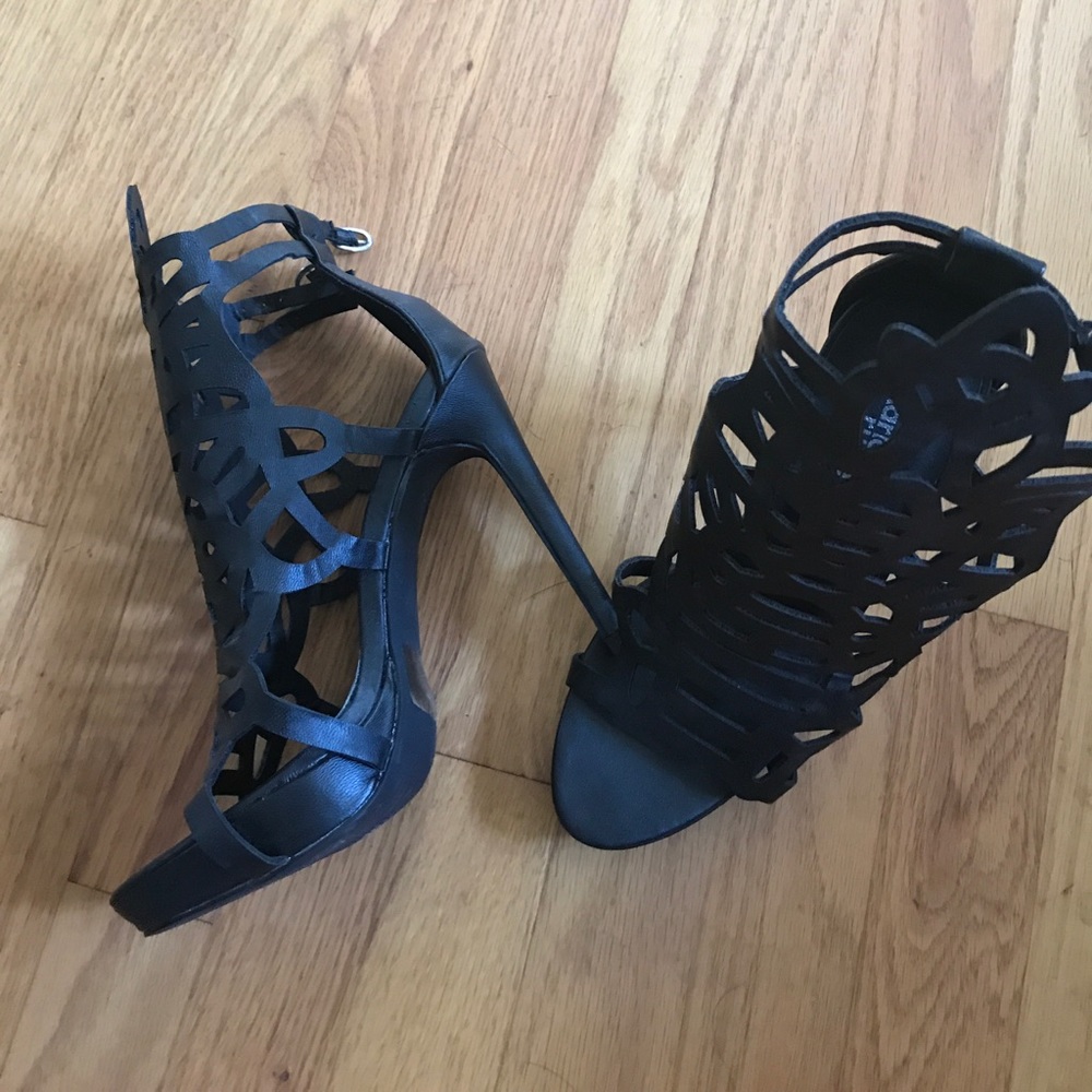Cut out gladiator stilettos