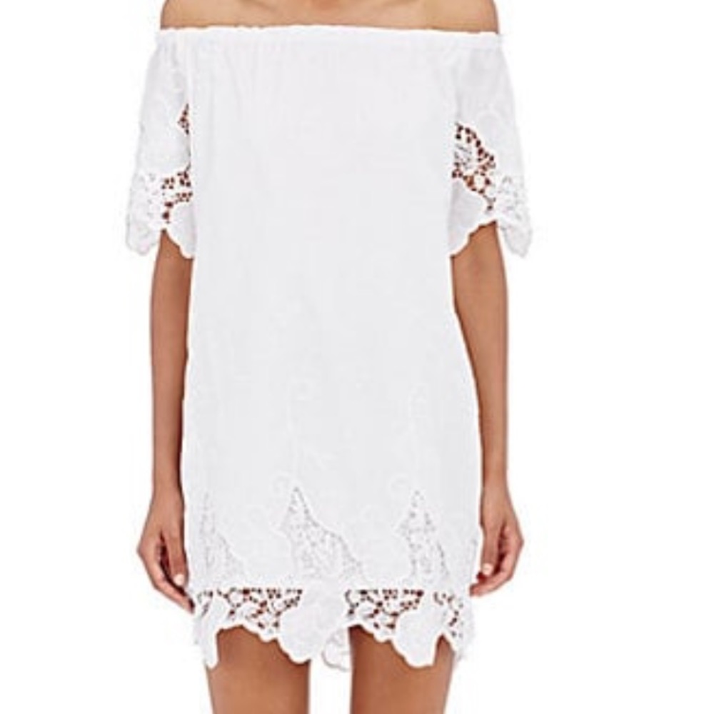 white off the shoulder dress