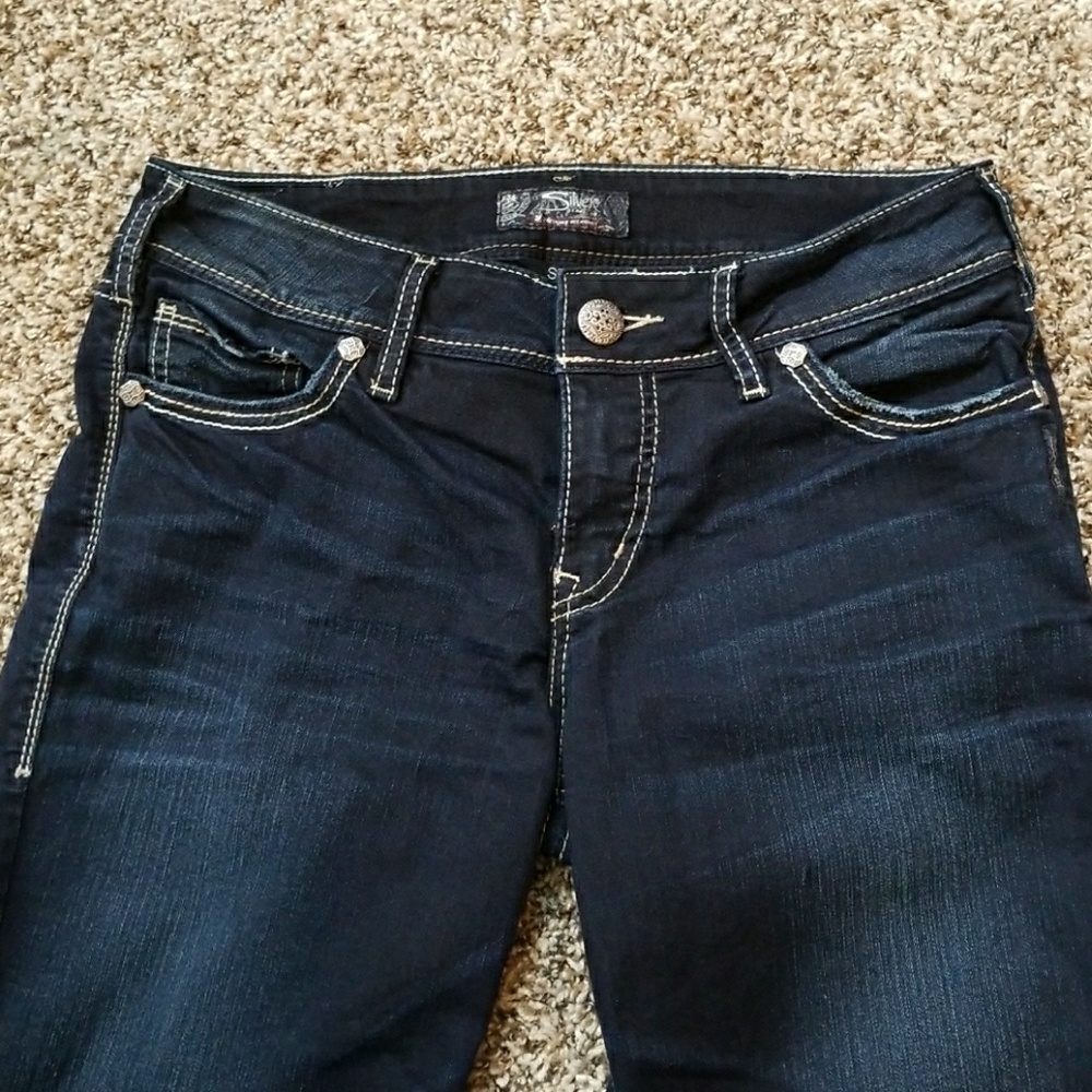 Silver suki W30/L31 slim boot dark jeans