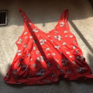 Urban Outfitters Brand Orange floral Tank Top Urban Outfitters Brand Orange floral Tank Top