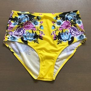 Yellow Floral Bikini Bottoms