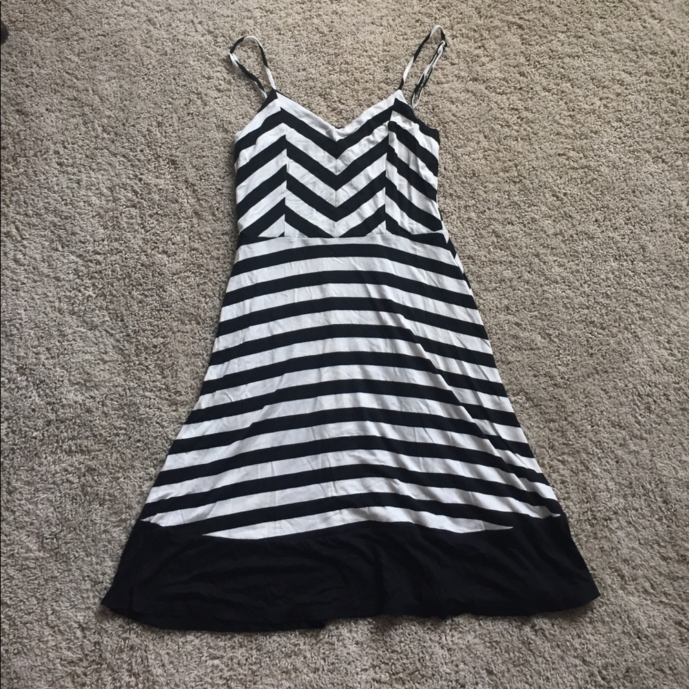 B&W striped cotton dress