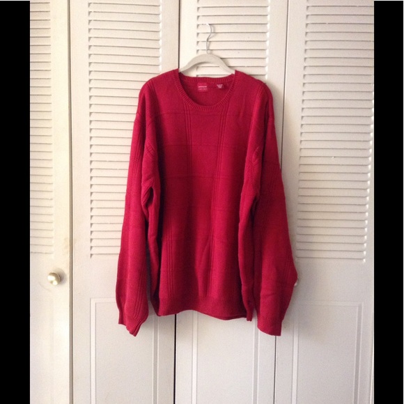 Men's Red Knit Sweater - Picture 1 of 2