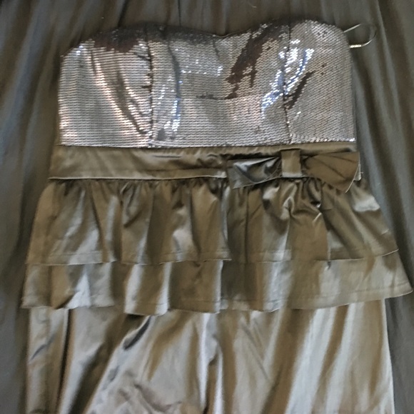 Forever 21 Strapless Navy Sequin Black Dress - Picture 2 of 4