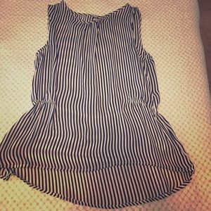 Black and white stripes blouse